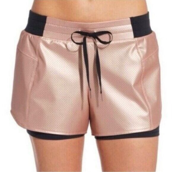 Calia By Carrie Underwood Pink & Black Shorts Women's Small S  Perforated - Picture 1 of 7